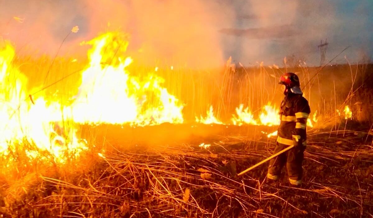 Peste 90 de incendii de vegetație în luna februarie în județul Sibiu. Un incendiu din Câmpșor a provocat și trei victime