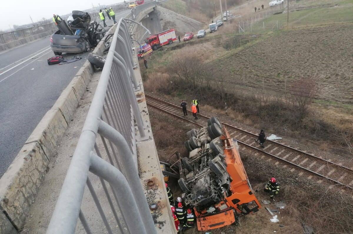 Imagini de la accidentul mortal de pe Centura Avrigului. Trei oameni și-au pierdut viața (video)