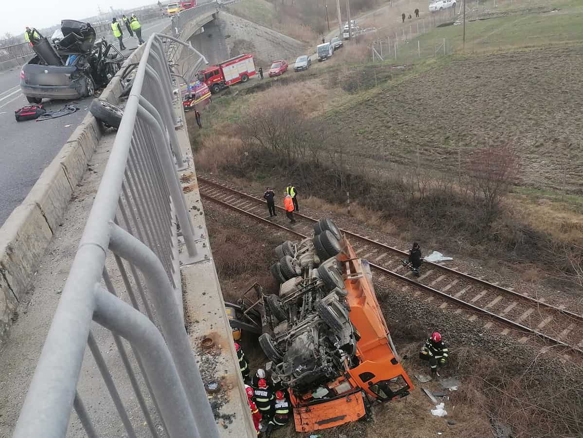 Imagini de la accidentul mortal de pe Centura Avrigului. Trei oameni și-au pierdut viața (video)