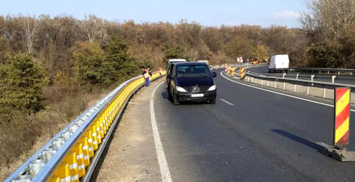 Parapeții cu role de pe DN1, montați și la Sibiu. Efectul de bumerang al acestora salvează vieți (video)