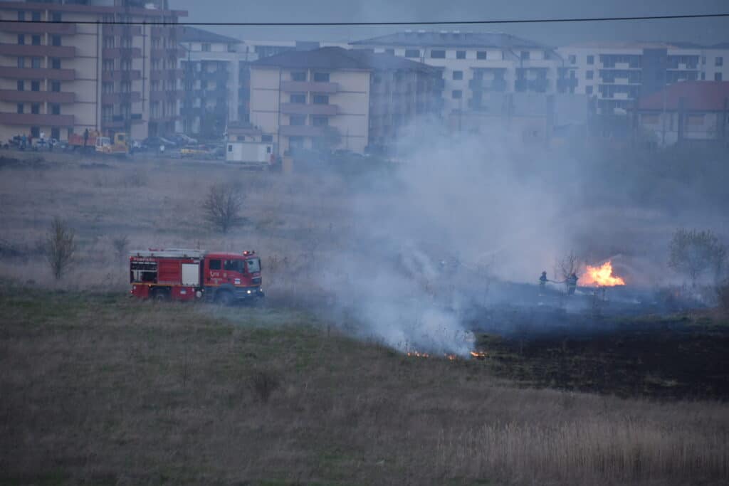 turnișor: incendiu de vegetație lichidat de pompieri în 20 de minute. video și foto de la cititori