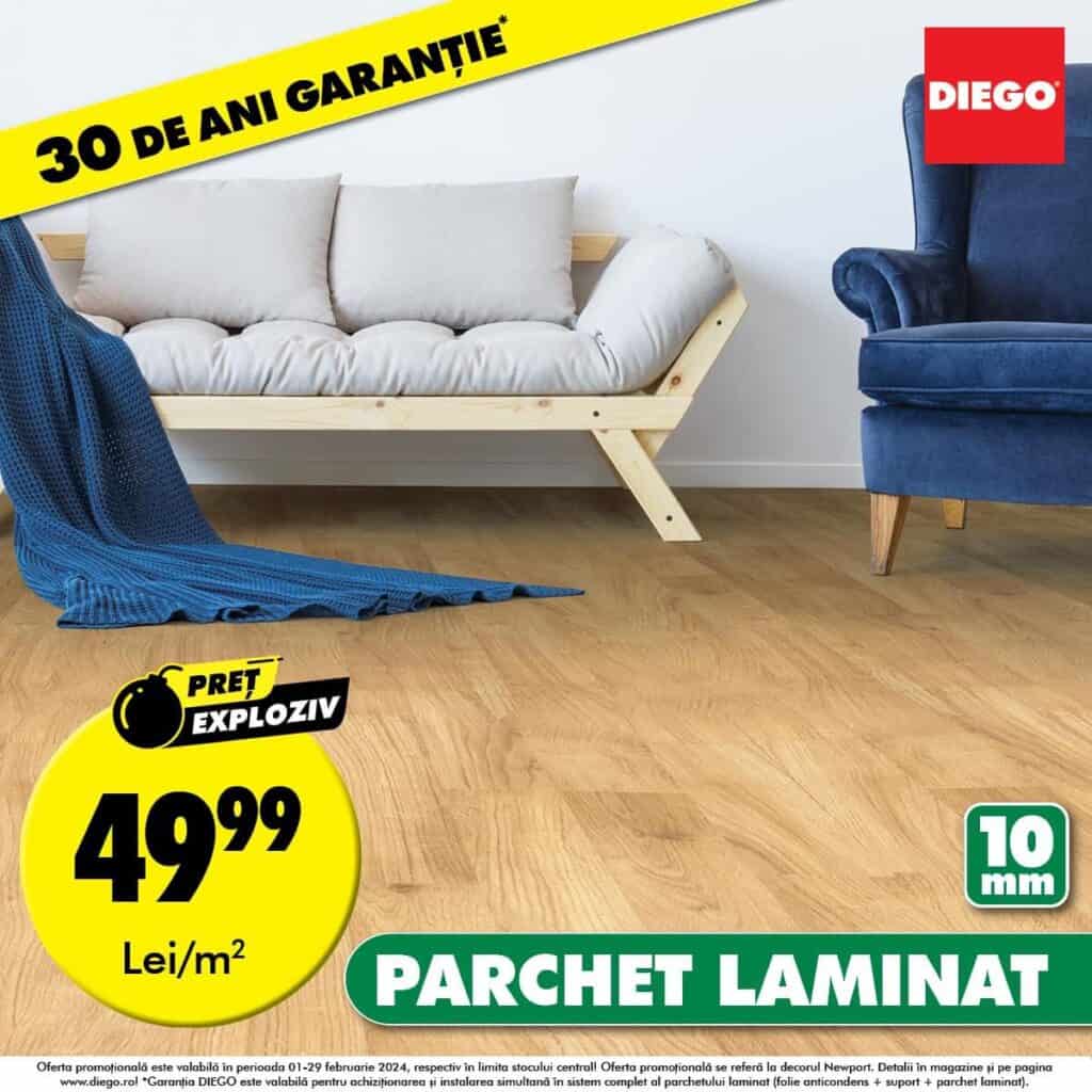 Parchet laminat, la super preț la magazinul Diego din Sibiu. Ideal pentru locuințe, dar și spații comerciale