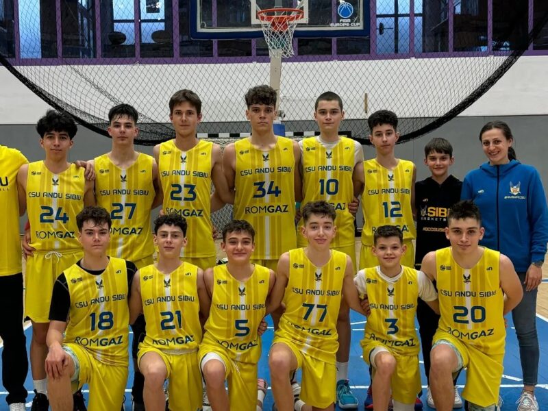 Baschetbaliștii de la CSU Andu Sibiu, vicecampioni naționali la Under 14. Au pierdut finala la un punct cu U Cluj