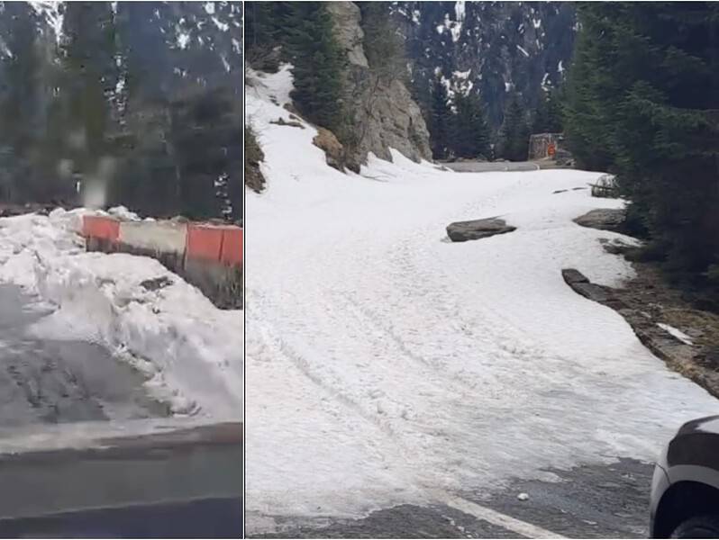 deszăpezirea pe transfăgărășan ar putea începe mai devreme. risc mare de avalanșă din cauza temperaturilor ridicate (video)