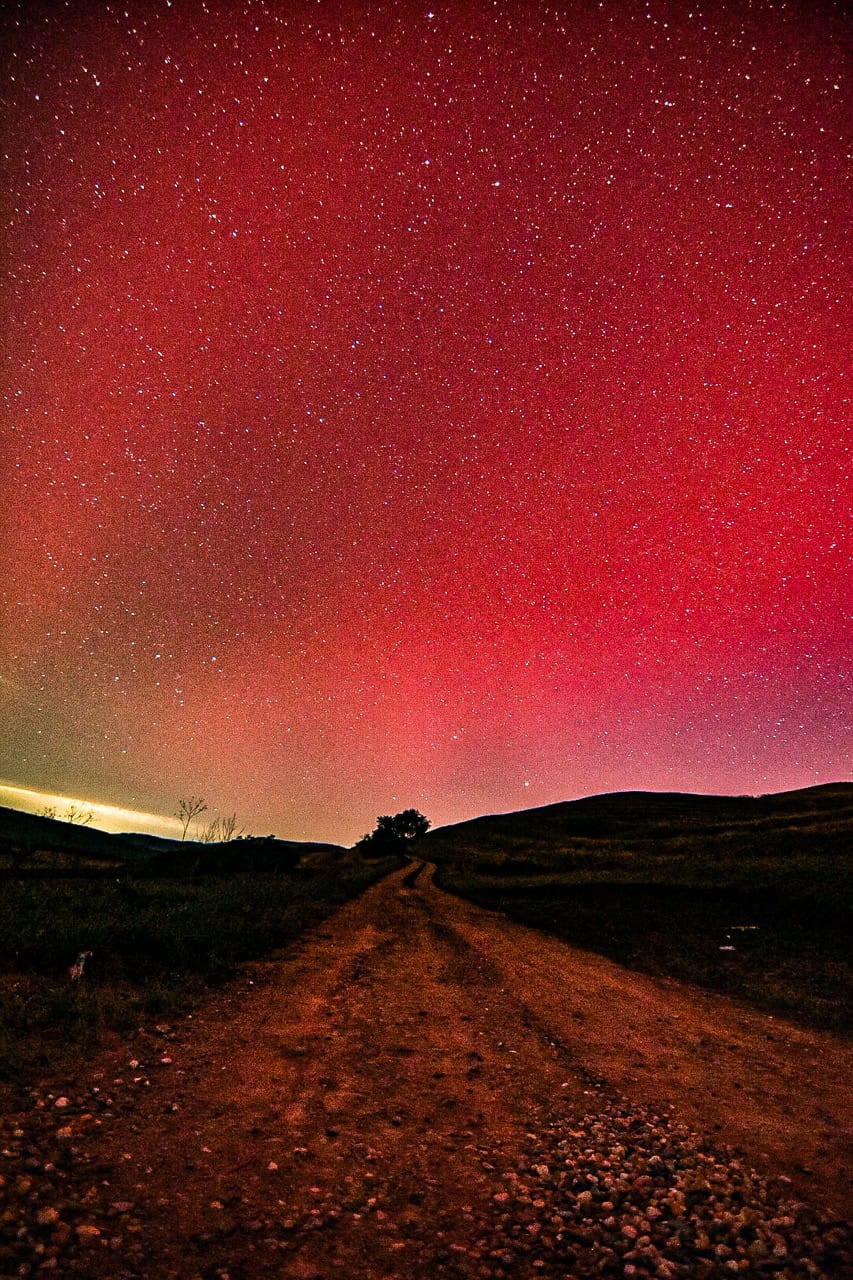 imagini inedite cu aurora boreală vizibilă din sibiu