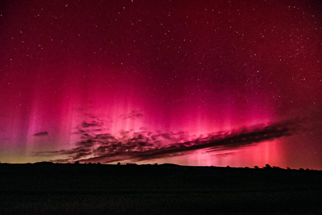 imagini inedite cu aurora boreală vizibilă din sibiu