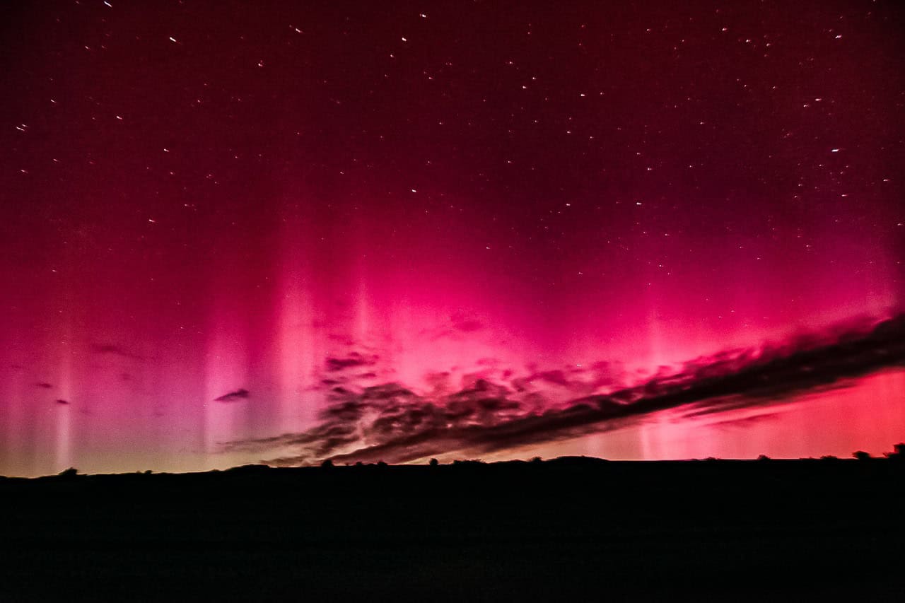 imagini inedite cu aurora boreală vizibilă din sibiu