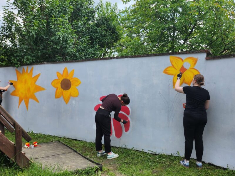 voluntarii colegiului "școala națională de gaz" au înfrumusețat grădinițe din mediaș (foto, video)