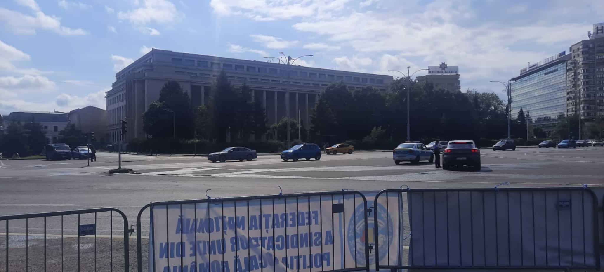 Sindicaliștii din Poliția Locală protestează în Capitală. Zece agenți din Sibiu au mers la miting (foto)