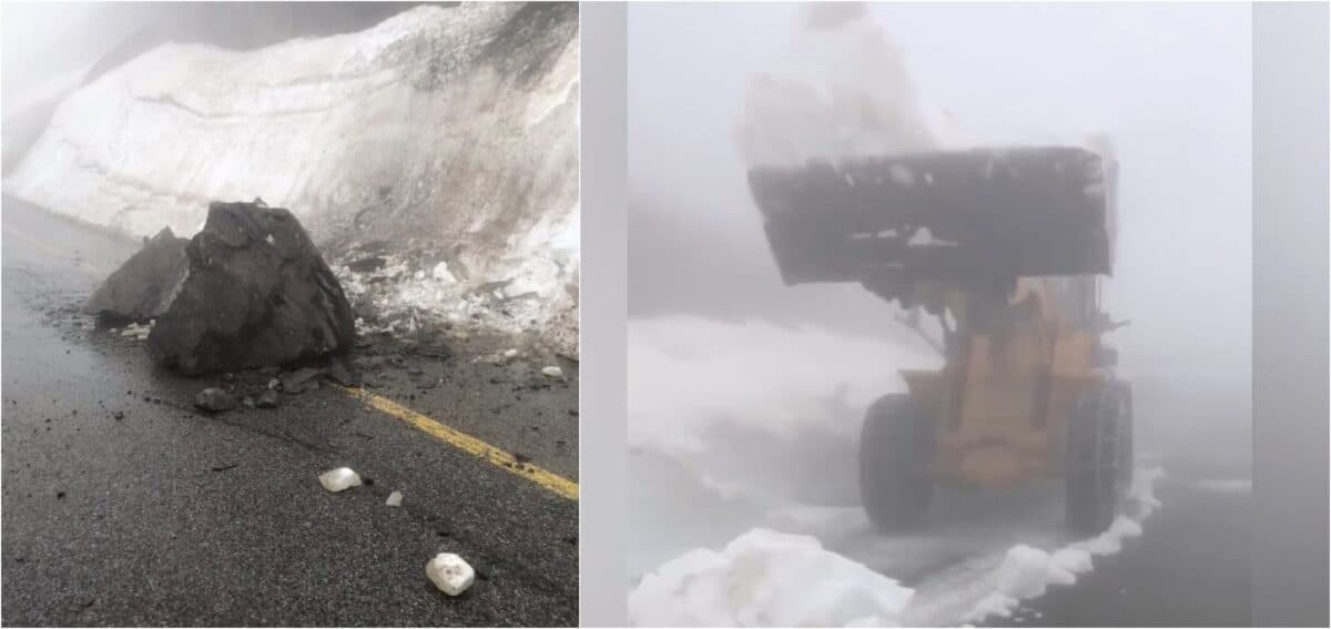 Transalpina rămâne pentru moment închisă. În zonă cad pietre (video)