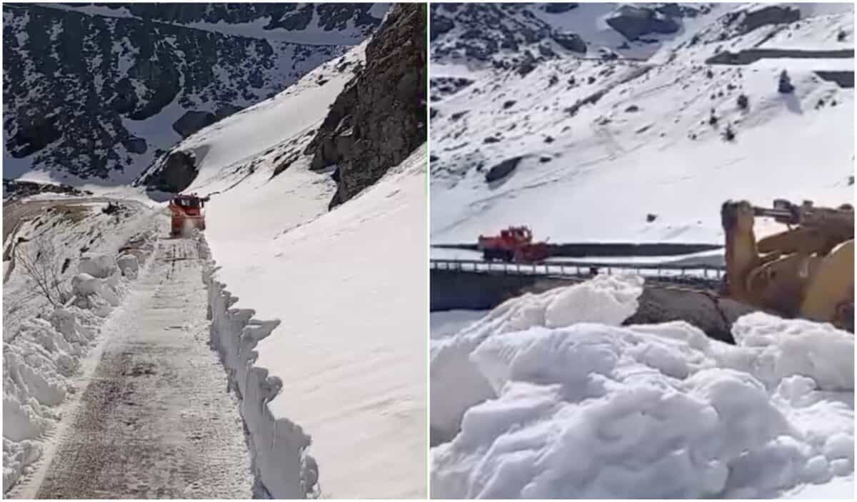 A început deszăpezirea Transfăgărășanului. Drumarii estimează că îl vor deschide înainte de 1 iulie (video)