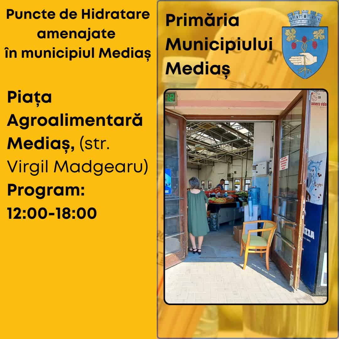 primăria municipiului mediaș amenajează puncte de hidratare în oraș