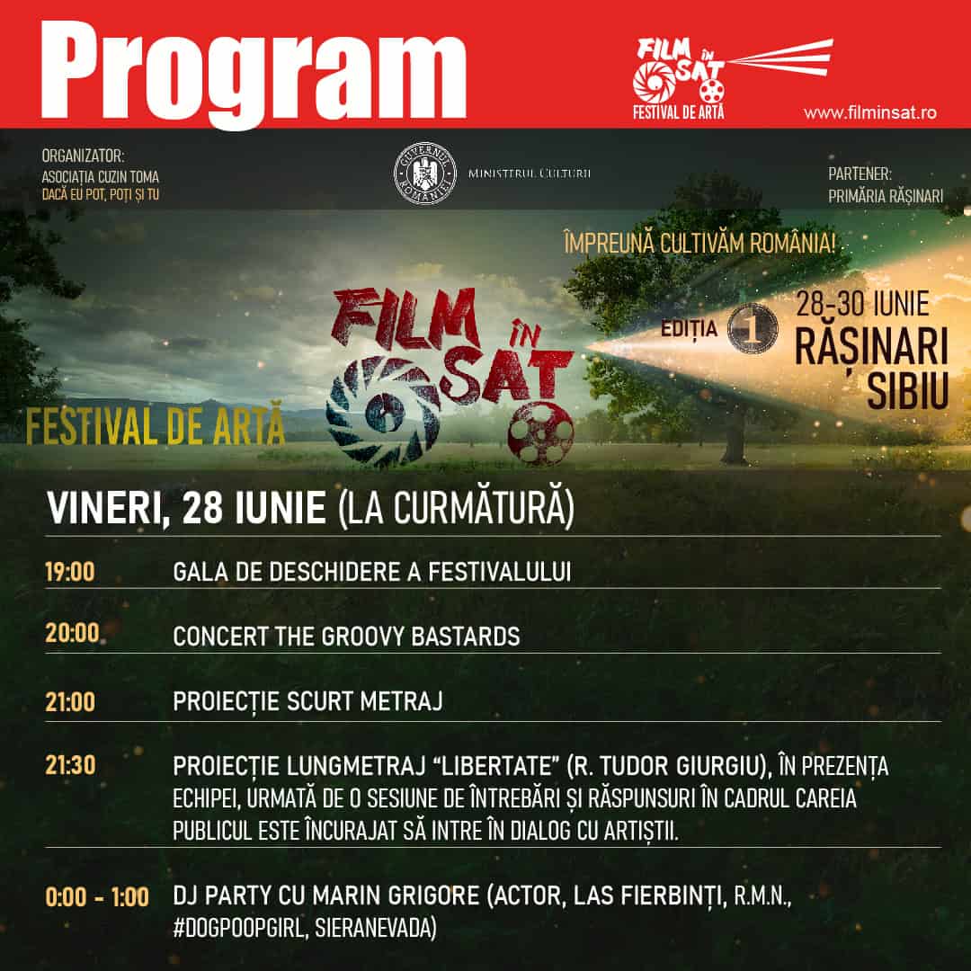 Firicel din Las Fierbinți organizează în weekend festivalul ”Film în sat” la Rășinari