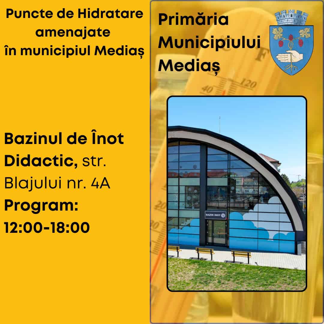 primăria municipiului mediaș amenajează puncte de hidratare în oraș