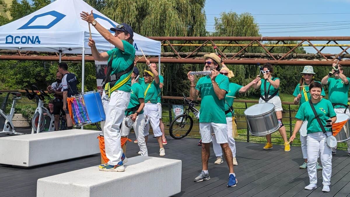 Ateliere creative, muzică și mișcare la Cibin Bike Day de-a lungul pistei de biciclete de pe malul Cibinului (video foto)