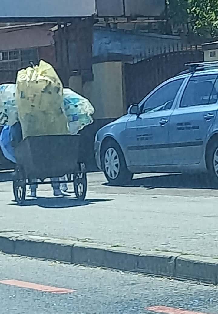 O latură neplăcută a sistemului RetuRo în Sibiu: Pubele răsturnate, deșeuri răvășite, mizerie prin cartiere