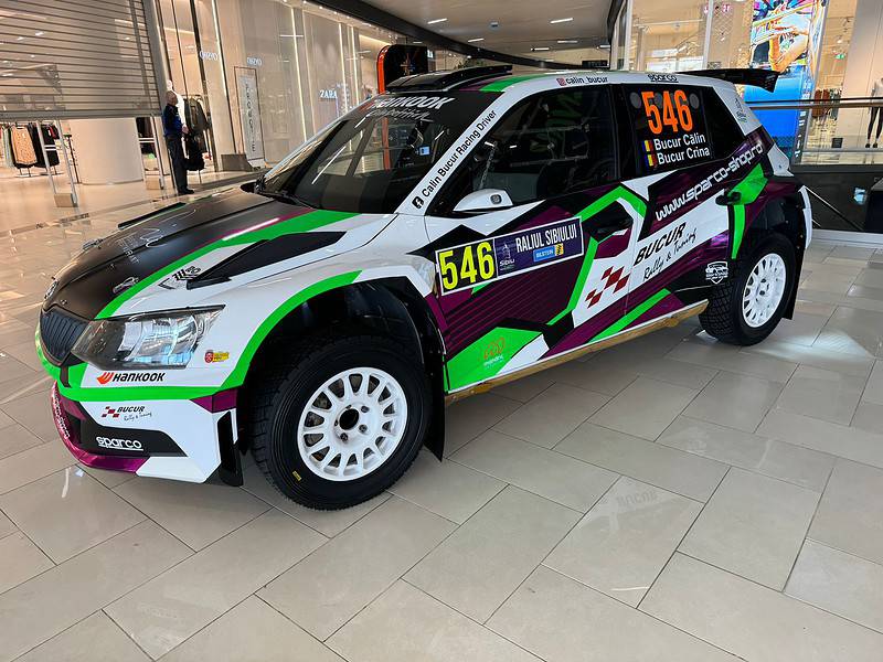 călin bucur și sora sa participă la raliul sibiului bilstein cu noua mașină skoda fabia rally2 (foto)