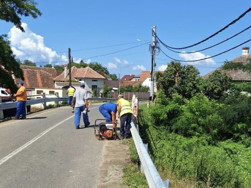 Se fac reparații la poduri pe DJ 105 Agnita până la limita cu județul Brașov