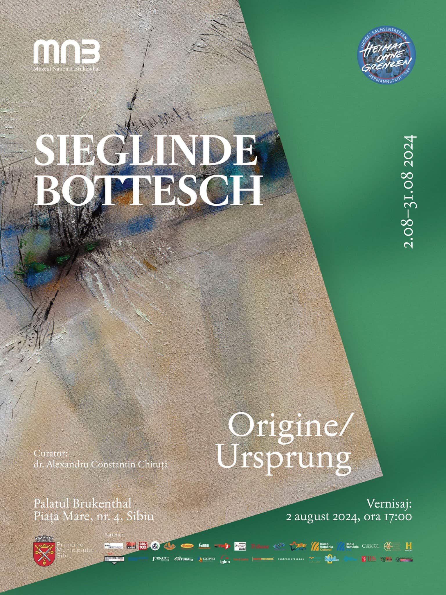 Sibienii invitați vineri la expoziția „Sieglinde Bottesch. Ursprung/Origine” la Muzeul Național Brukenthal