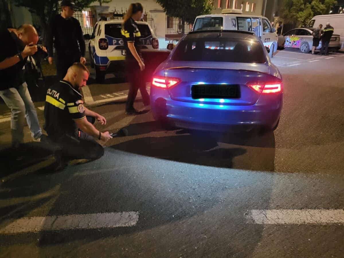 zgomotul tobelor verificat de polițiști la sibiu: 4 șoferi amendați pentru modificări ilegale, iar unul lăsat fără permis pentru condus agresiv (foto)