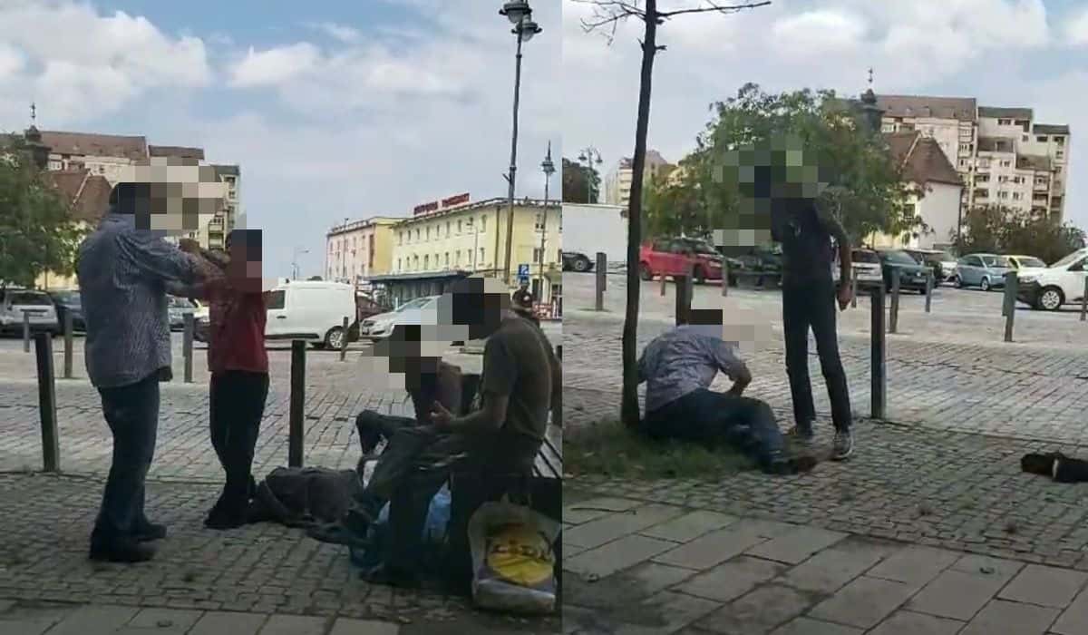 încăierare între bețivii „de serviciu” din gara de la sibiu. a fost nevoie de intervenția poliției (video)