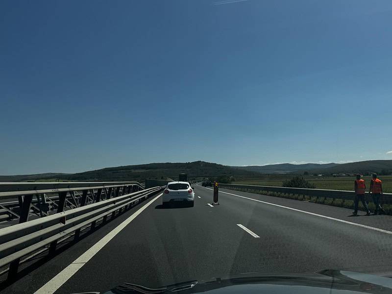 trafic îngreunat în două zone de pe autostrada sibiu - sebeș