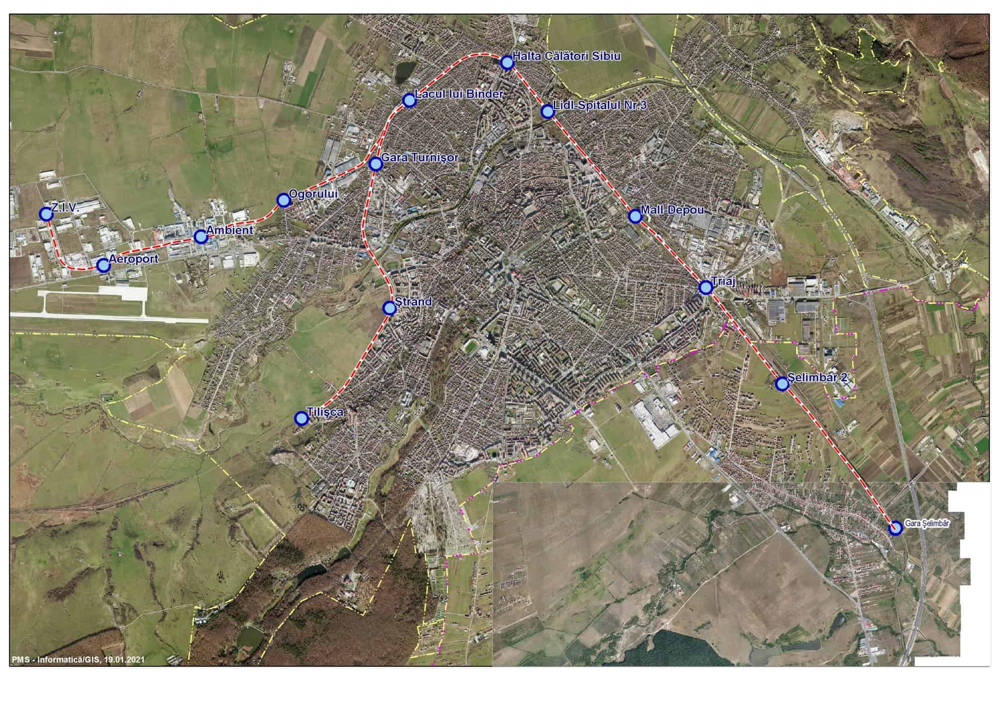 pas important pentru introducerea trenului electric periurban. în prima fază va conecta șelimbărul cu zona industrială vest a sibiului