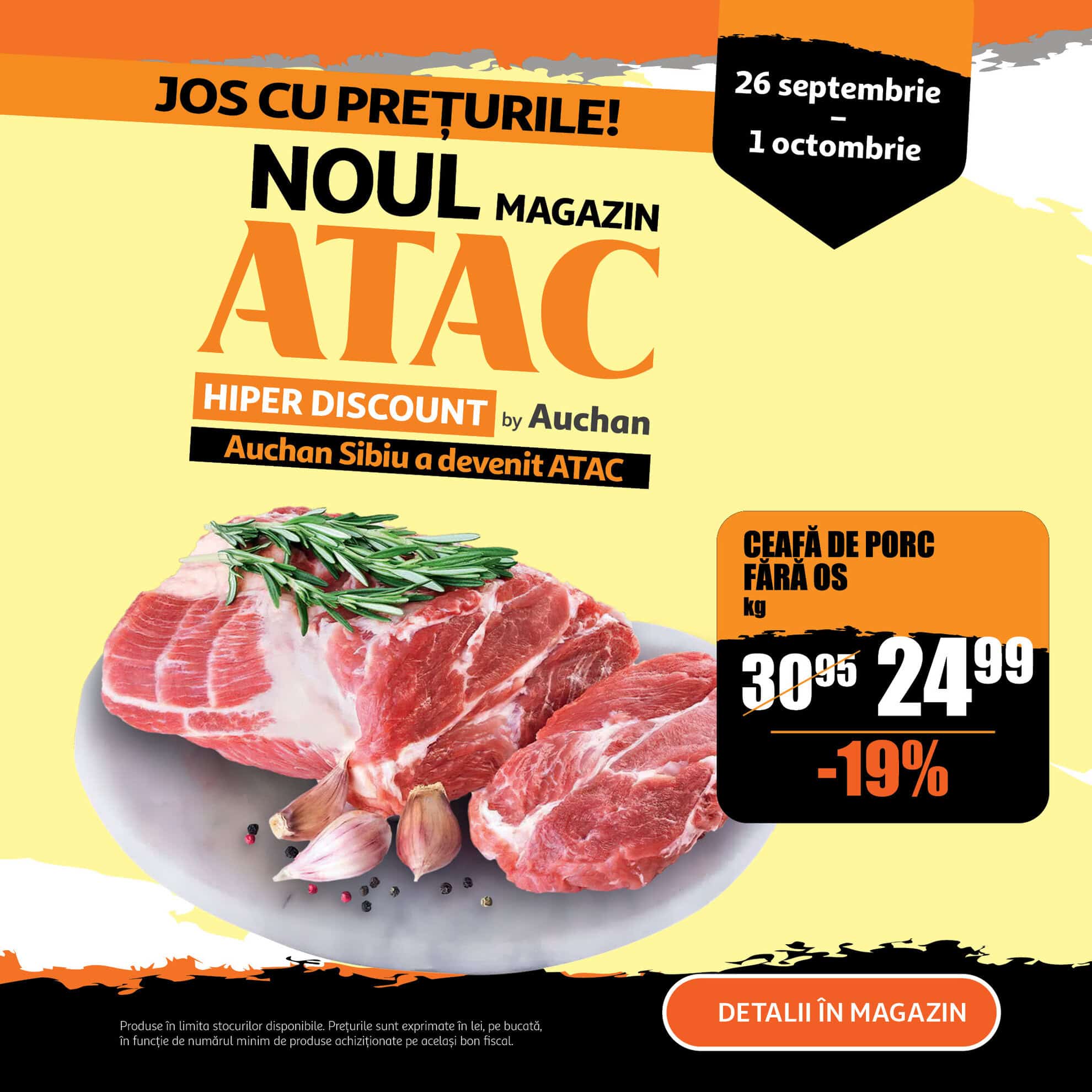 Jos cu prețurile! Se deschide ATAC în locul Auchan Sibiu