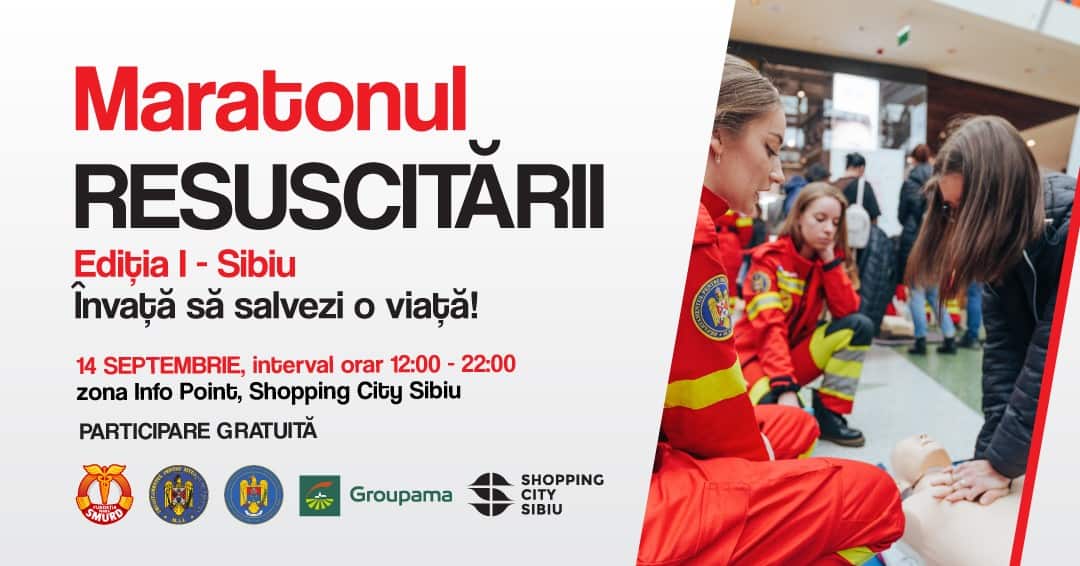 Invitație la Maratonul Resuscitării. Învață să acorzi primul ajutor sâmbătă la Sibiu