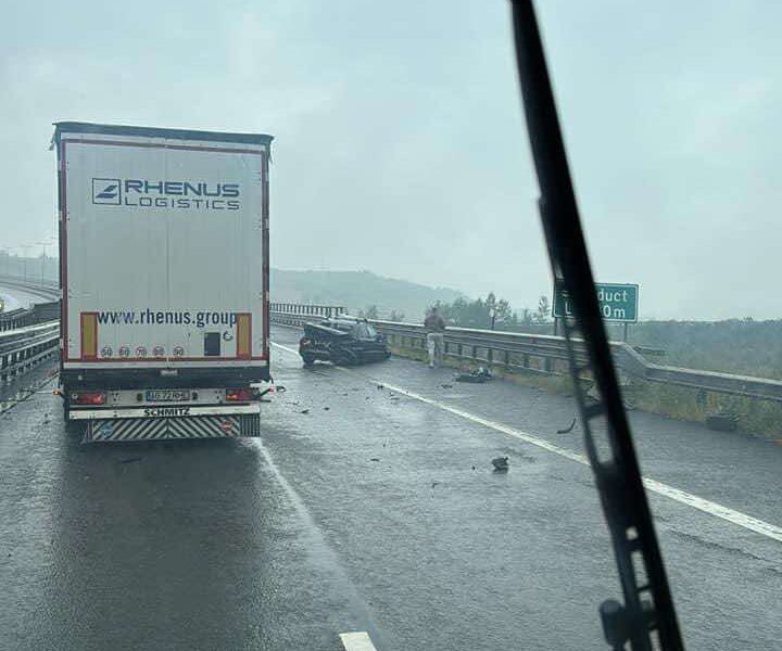 accident cu un rănit pe autostrada a1 la cristian