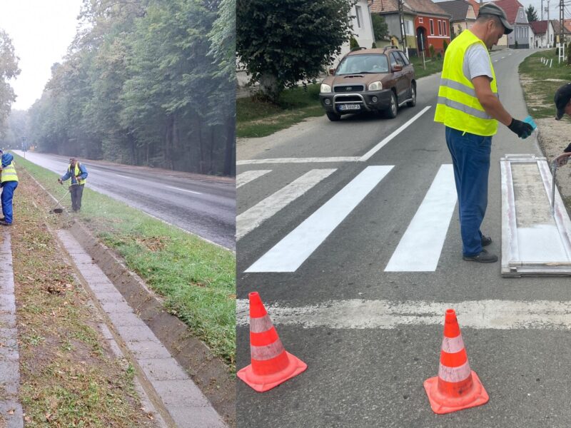 se refac marcajele rutiere între sibiu și păltiniș. lucrări de întreținere și în alte zone