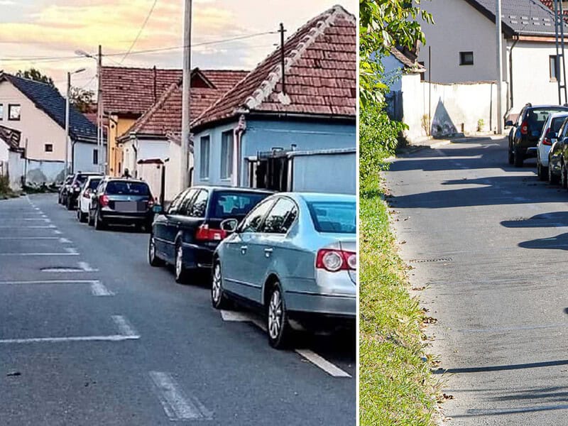 primăria a rezolvat problema locurilor de parcare de pe strada muncitorilor. le-a (re)anulat cu vopsea neagră (foto video)