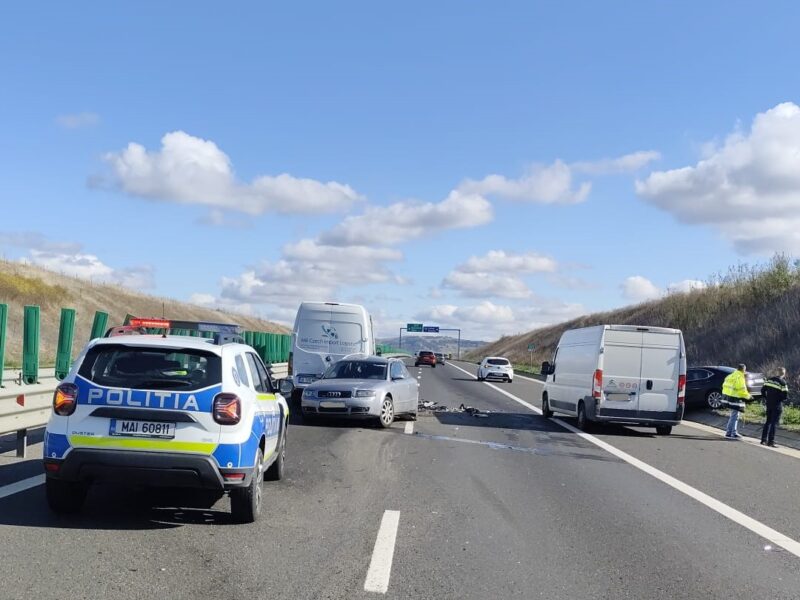 al treilea accident miercuri pe a1 sibiu - deva. două mașini s-au tamponat (foto)