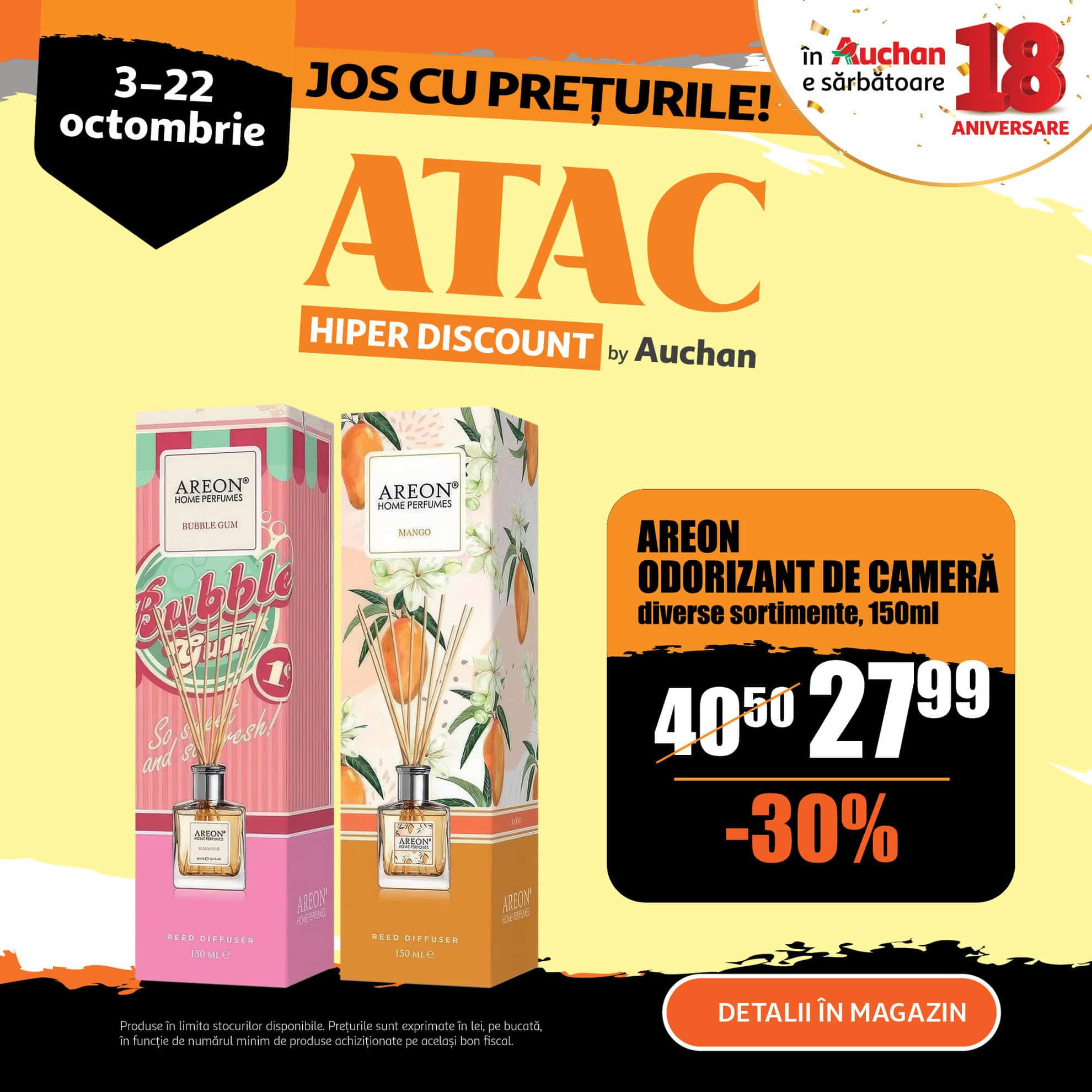 nu rata ultimele oferte de la majoratul auchan și bucură-te de ofertele din atac hiper discount!