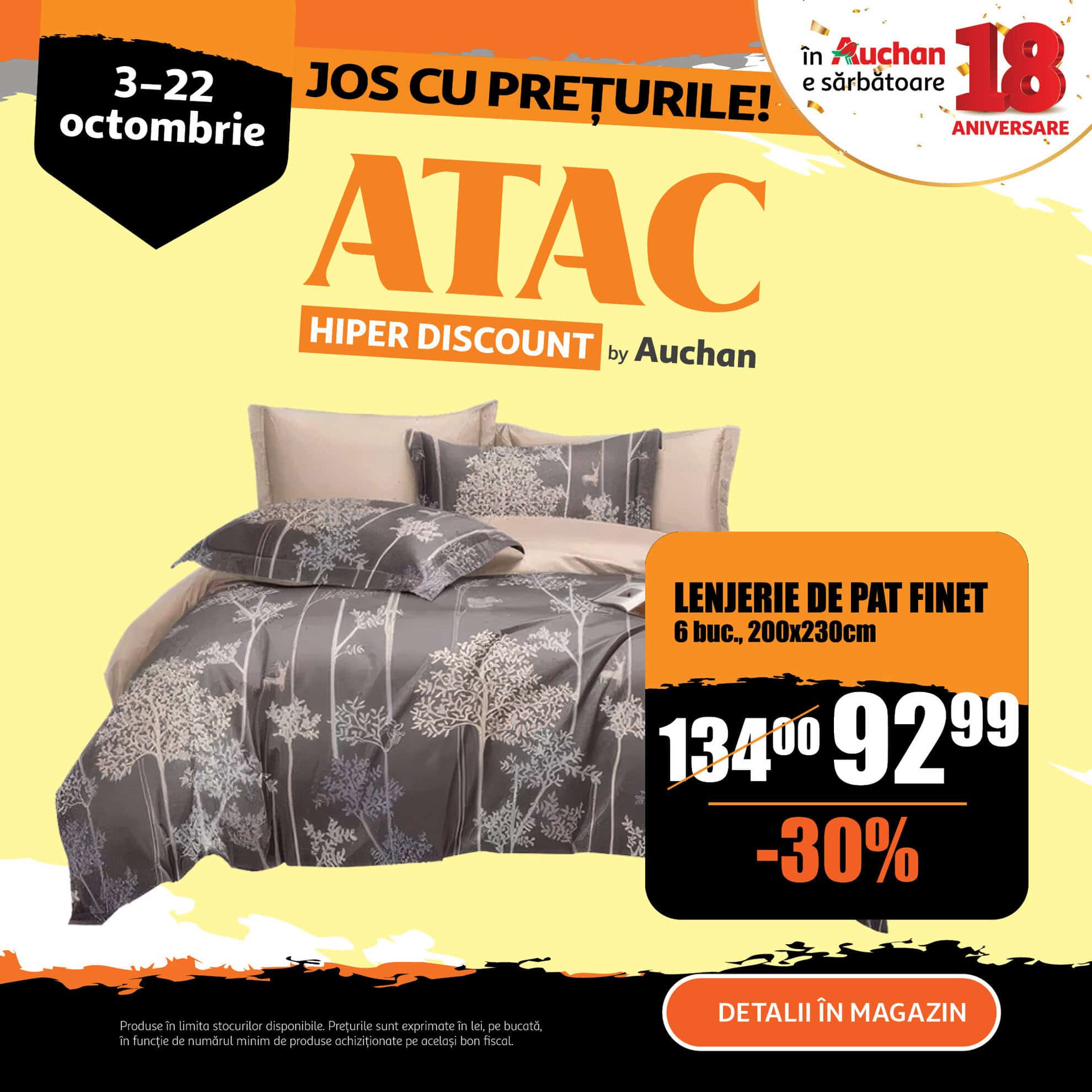 nu rata ultimele oferte de la majoratul auchan și bucură-te de ofertele din atac hiper discount!