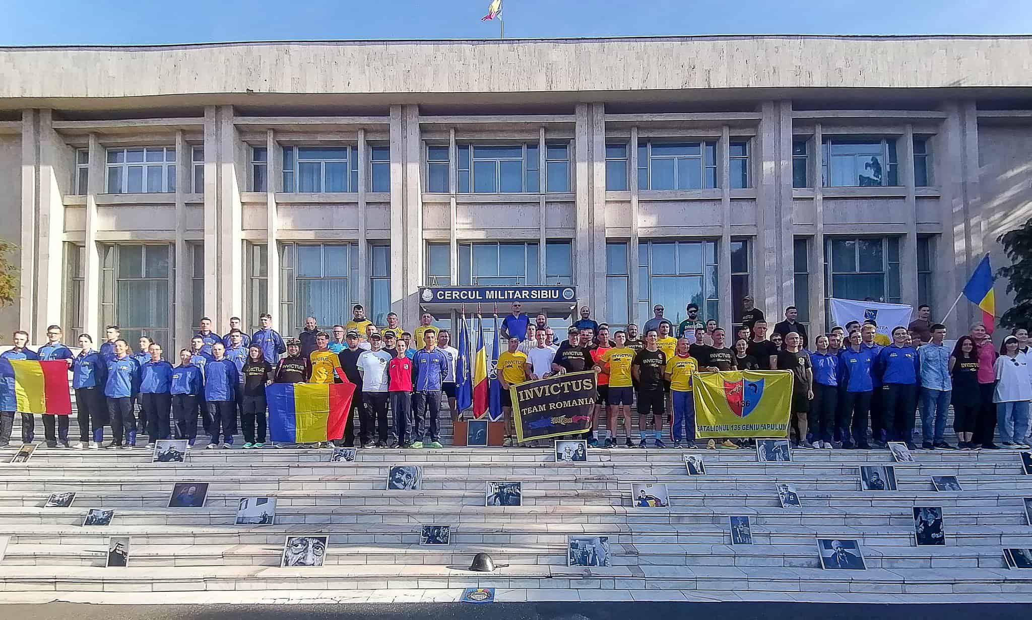 Studenți de la AFT Sibiu pe traseul albastru al Ștafetei Veteranilor (foto)