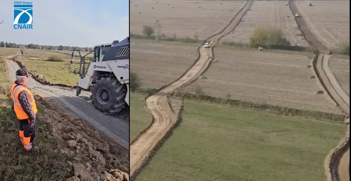 Primele utilaje au început să lucreze pe șantierul autostrăzii A13 Sibiu - Făgăraș (video)