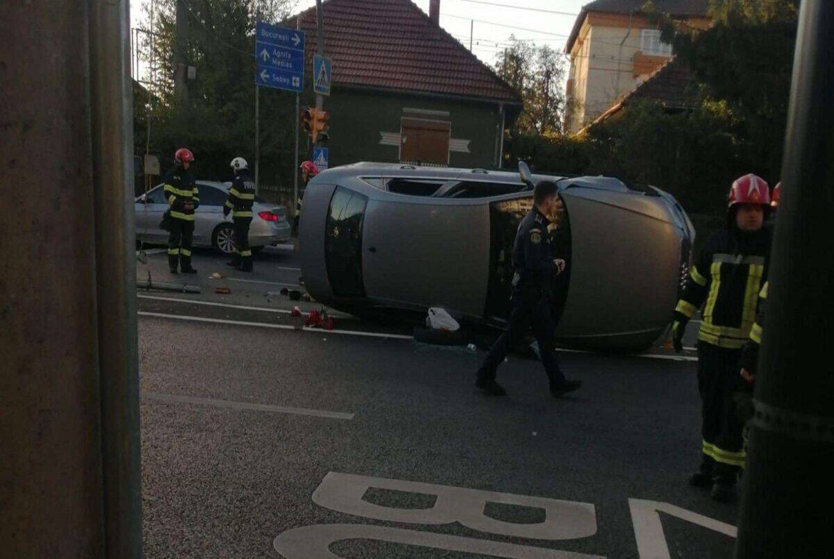 accident spectaculos pe rahovei. un șofer beat criță s-a răsturnat cu mașina (foto)