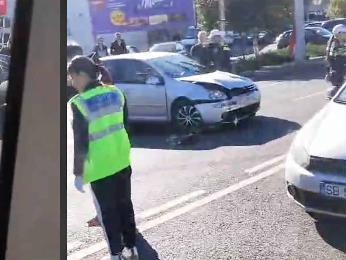 accident cu 2 răniți pe șoseaua alba iulia, produs din cauza unei șoferițe neatente (video)