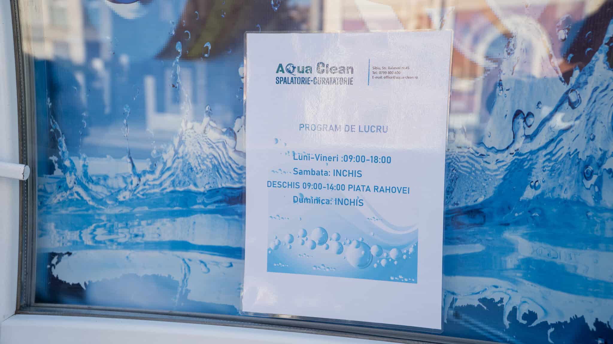 aqua clean a deschis o nouă locație în sibiu. reduceri de 20% la toate serviciile de curățare ecologică! (video)