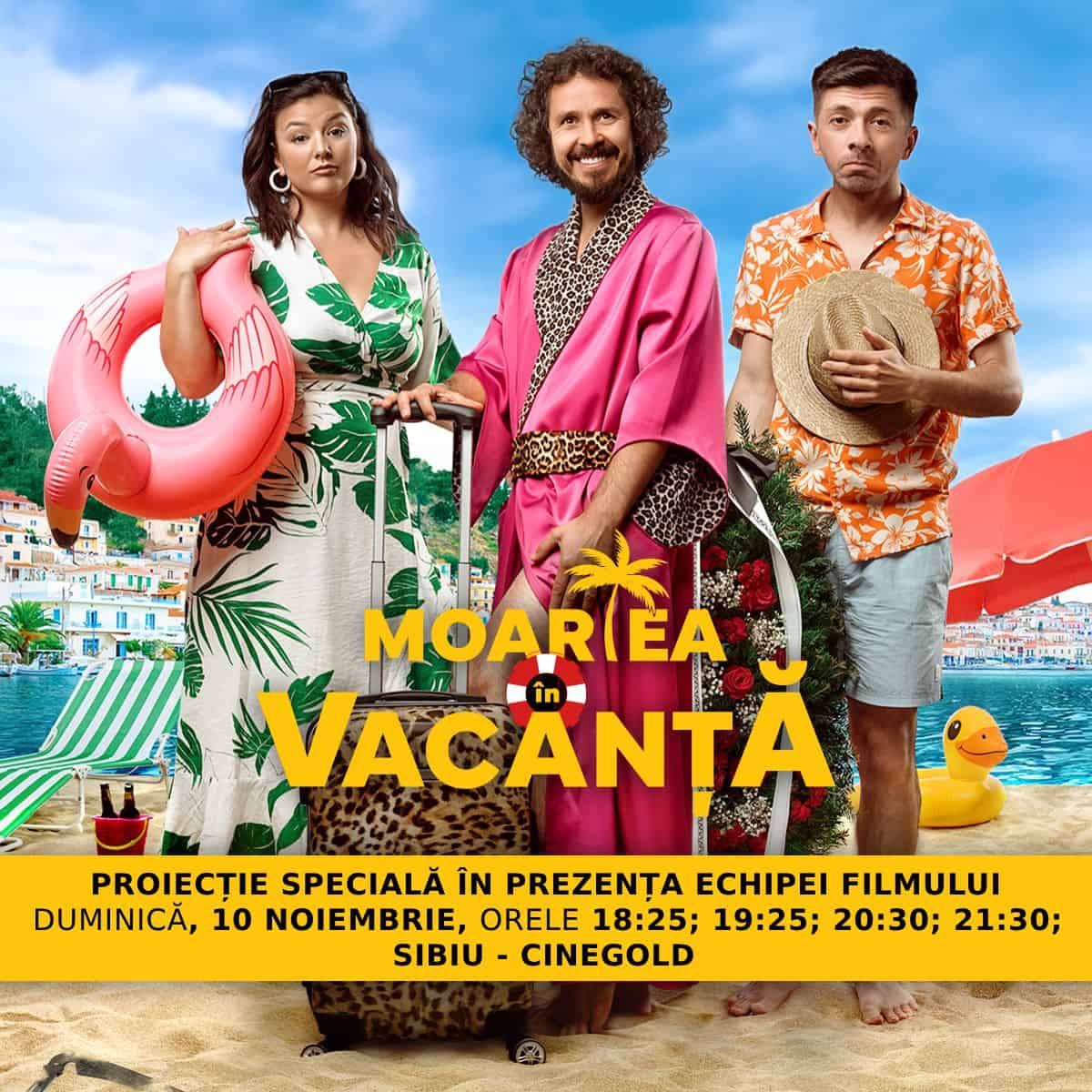 „moartea în vacanță” – proiecții speciale și întâlnire cu actorii la cine gold