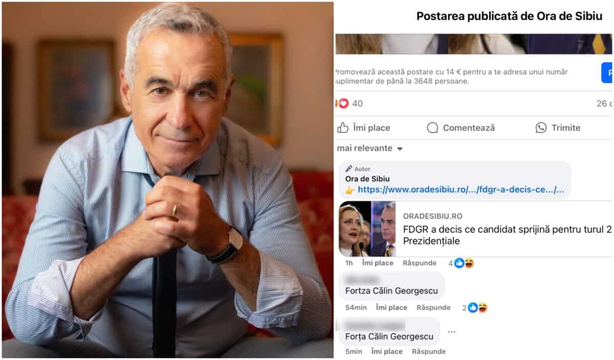 „Boții” lui Călin Georgescu atacă masiv la Sibiu și acționează aproape instant! Urmărește comentariile ca să te convingi