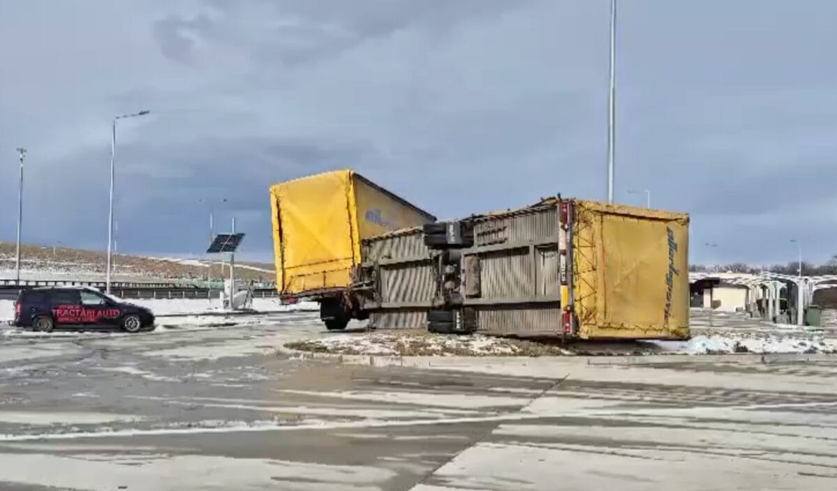 Vânt de 140 de kilometri pe oră, pe autostrada Sibiu - Boița. Este record pentru județul Sibiu