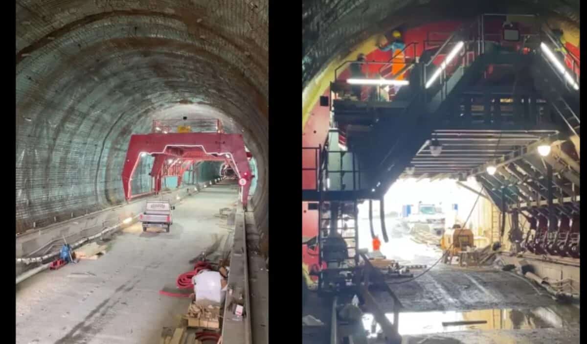 șantierul autostrăzii sibiu - pitești: s-a turnat betonul structurii de rezistență la tunelul daniela (video)