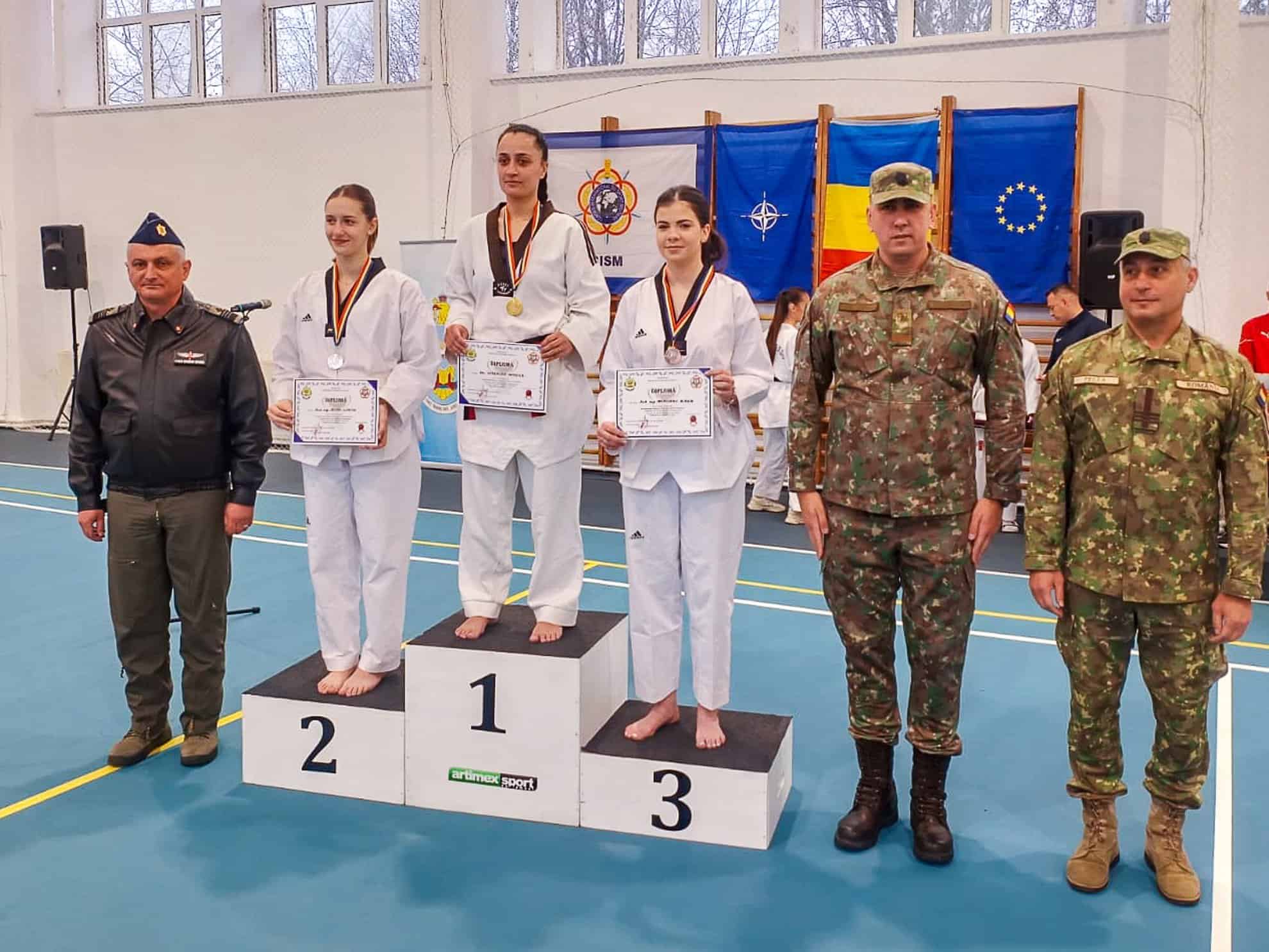 Echipa de la AFT Sibiu a câștigat medaliile de aur la Campionatul Militar de Taekwondo