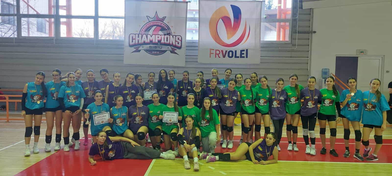 Școala I. L. Caragiale are cea mai bună echipă de volei din județul Sibiu. A triumfat la Olimpiada Sportului Școlar (video foto)