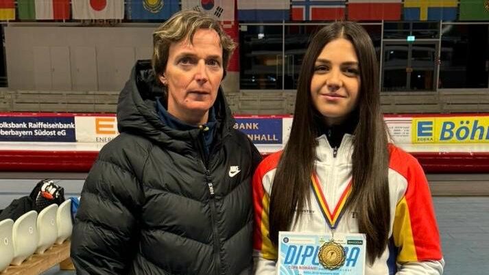 Sibianca Anastasia Băcilă, lider în topul mondial al juniorilor la patinaj viteză. A câștigat 4 medalii de aur la Cupa României (video)