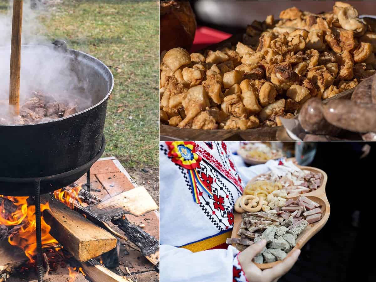 Pomana Porcului la Muzeu Astra. Degustare de cârnați, tobă, caltaboș și tochitură cu mămăliguță