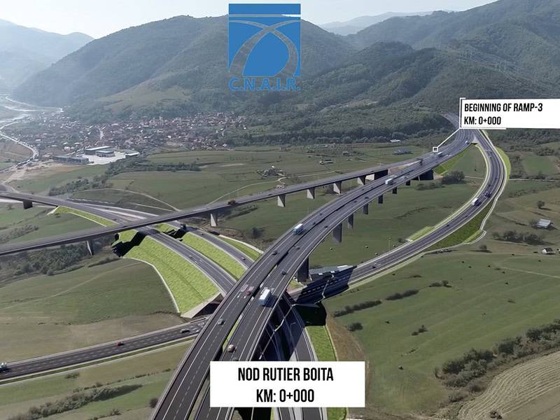 Cel mai complex nod rutier din România se construiește la Boița, pe autostrada Sibiu - Pitești (video)