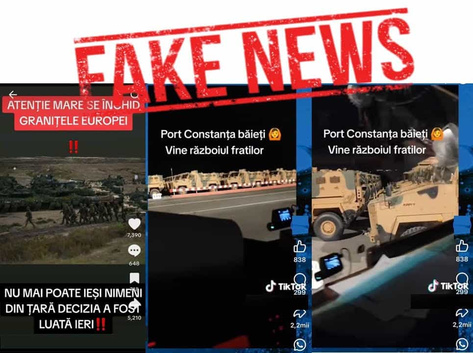 Un clip fals cu un atentat cu bombă la Sibiu și altele cu intrarea României în război panichează oamenii. Sunt fake news!